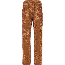 Brown Viscose Casual Pants