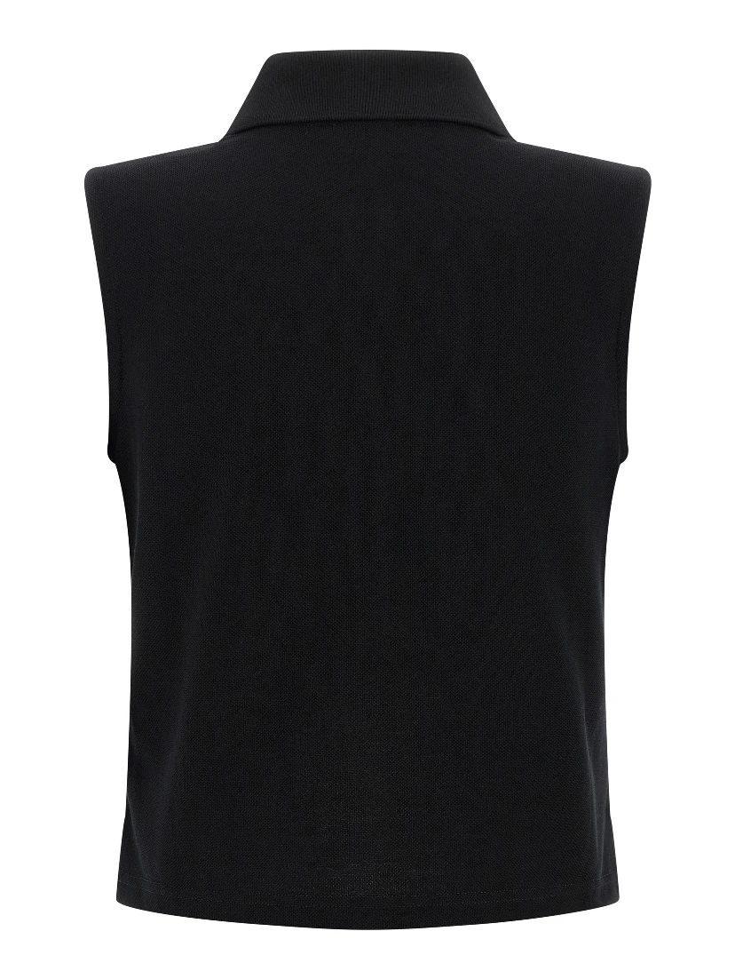 Black Cotton Polo Shirt