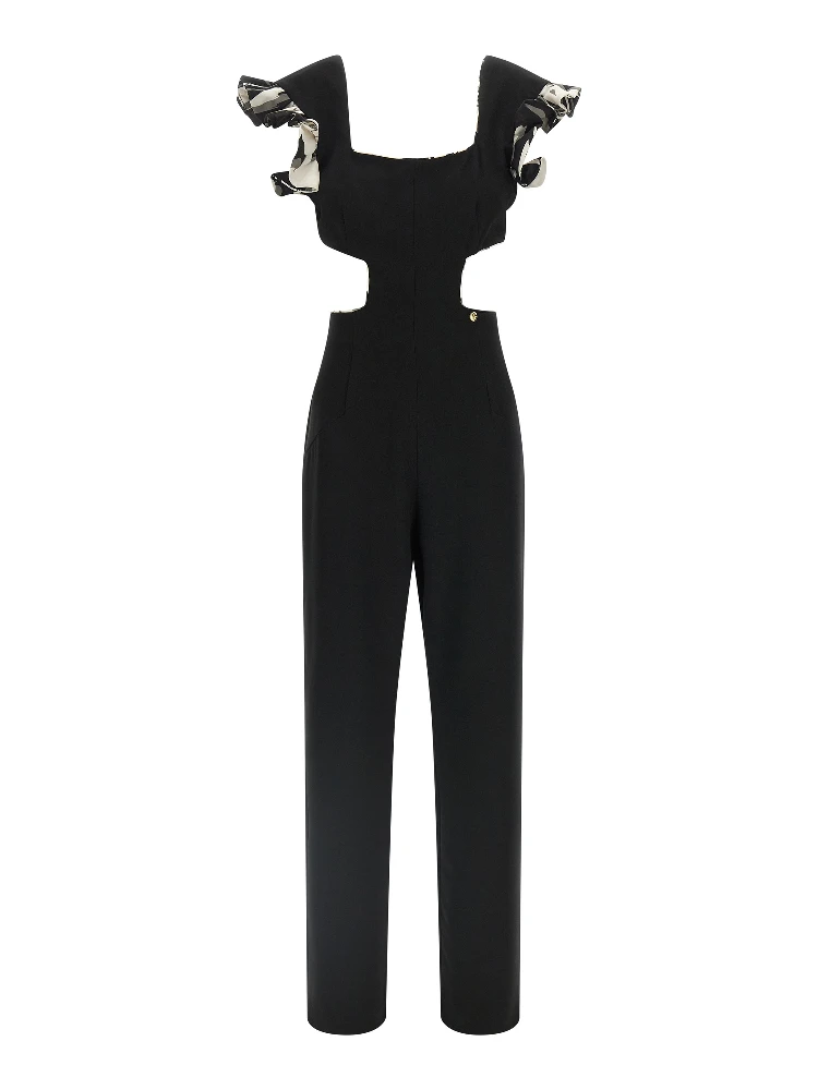 Black Polyester Jumpsuit