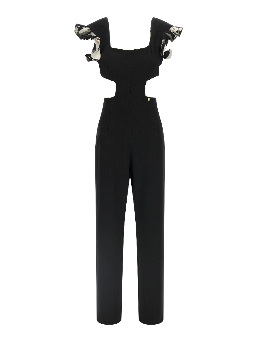 Black Polyester Jumpsuit
