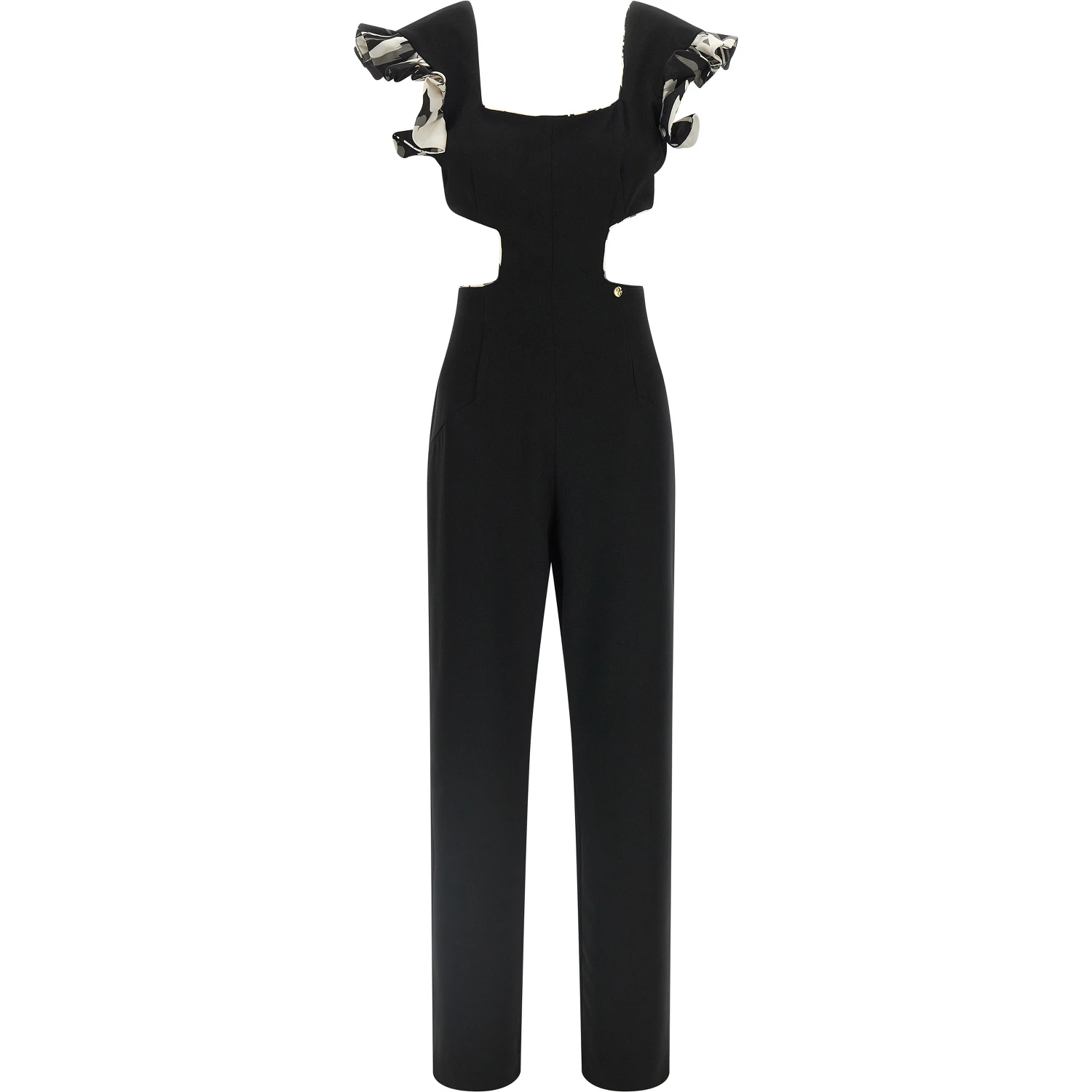 Black Polyester Jumpsuit