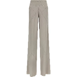 Gray Acetate Flared Pants