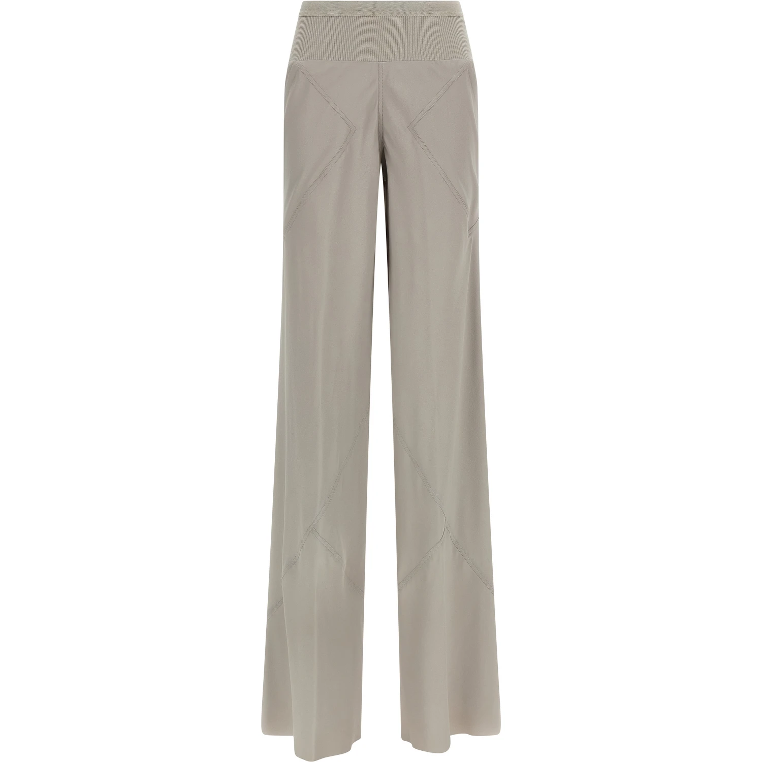 Gray Acetate Flared Pants