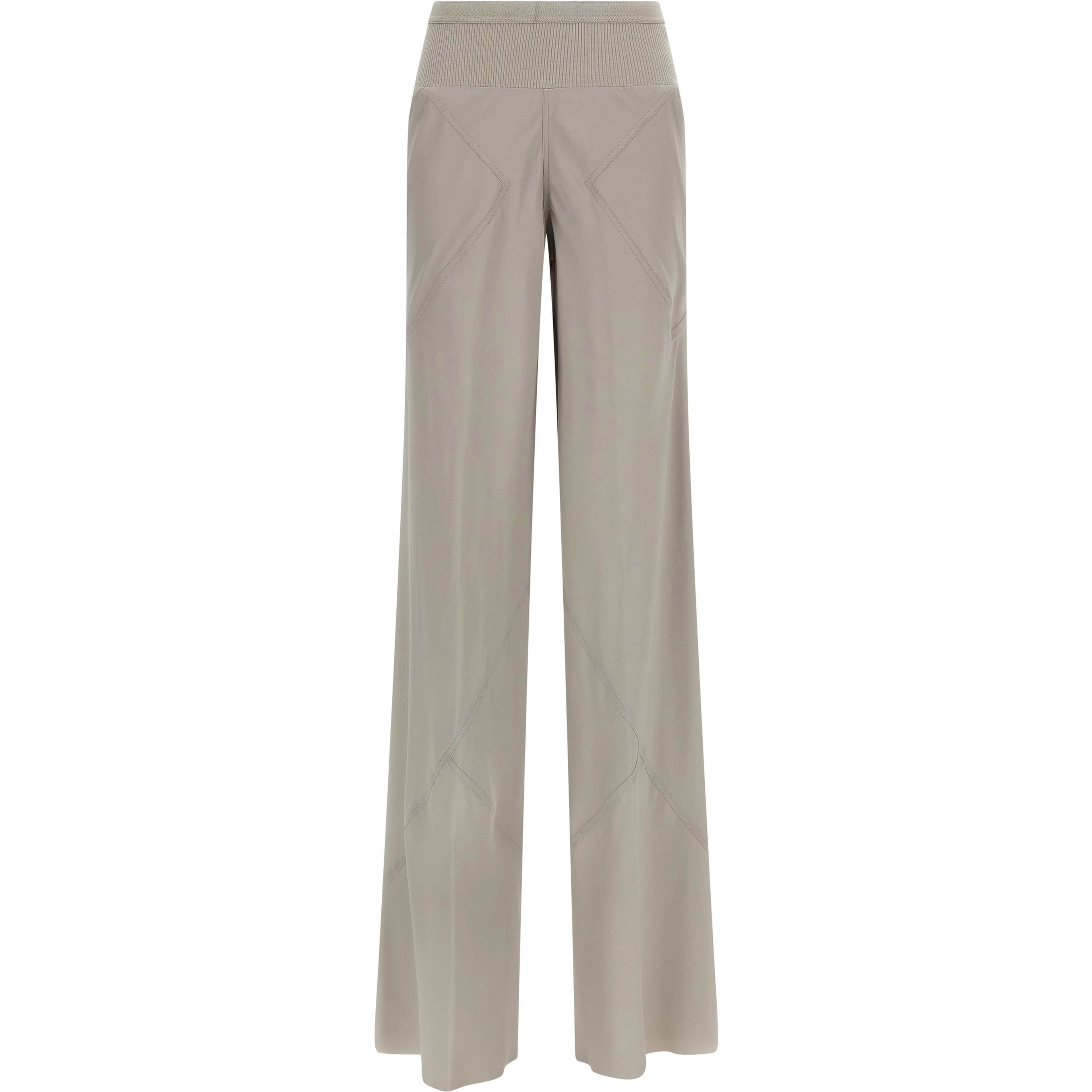 Gray Acetate Flared Pants