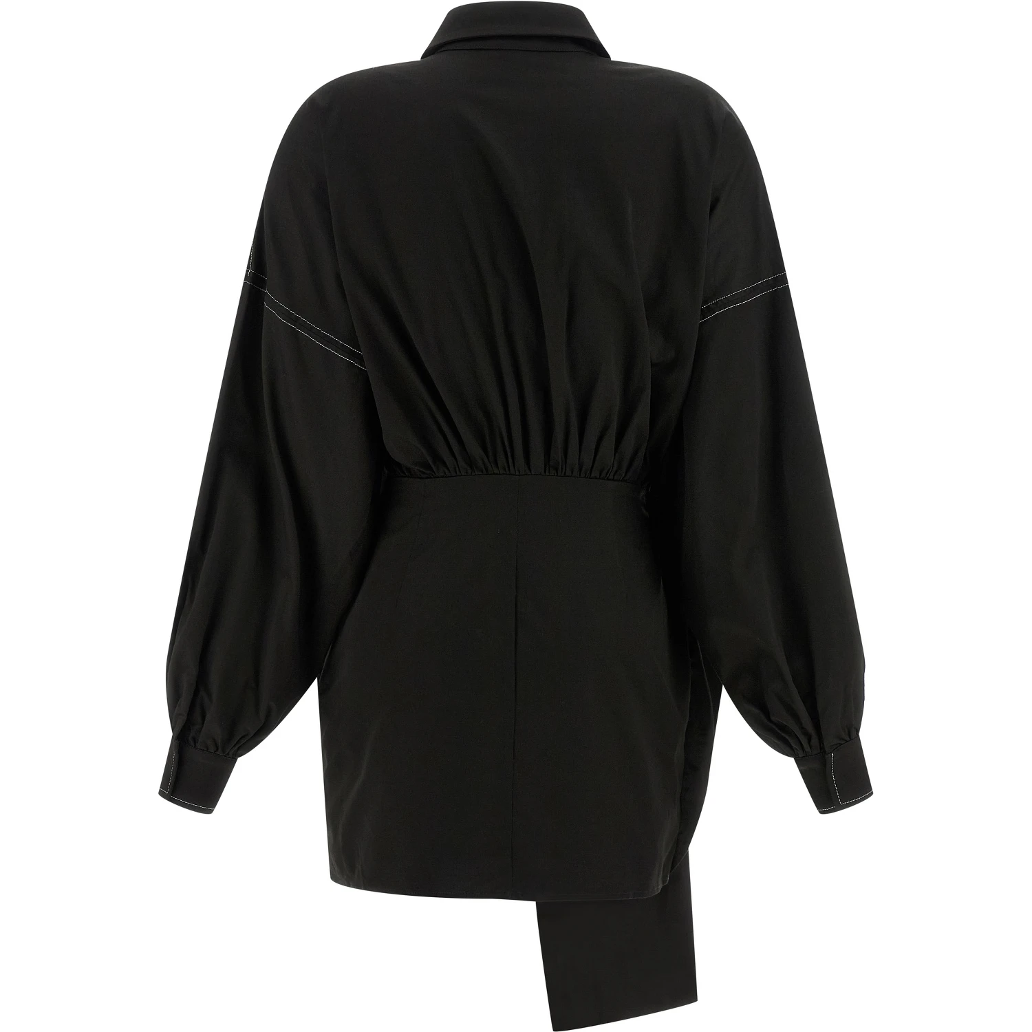 Black Polyester Short Dress