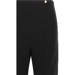 Black Triacetate Flared Pants