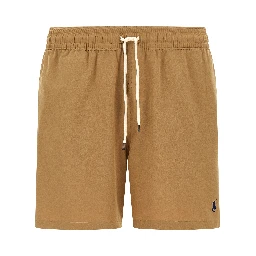 Beige Polyester Shorts