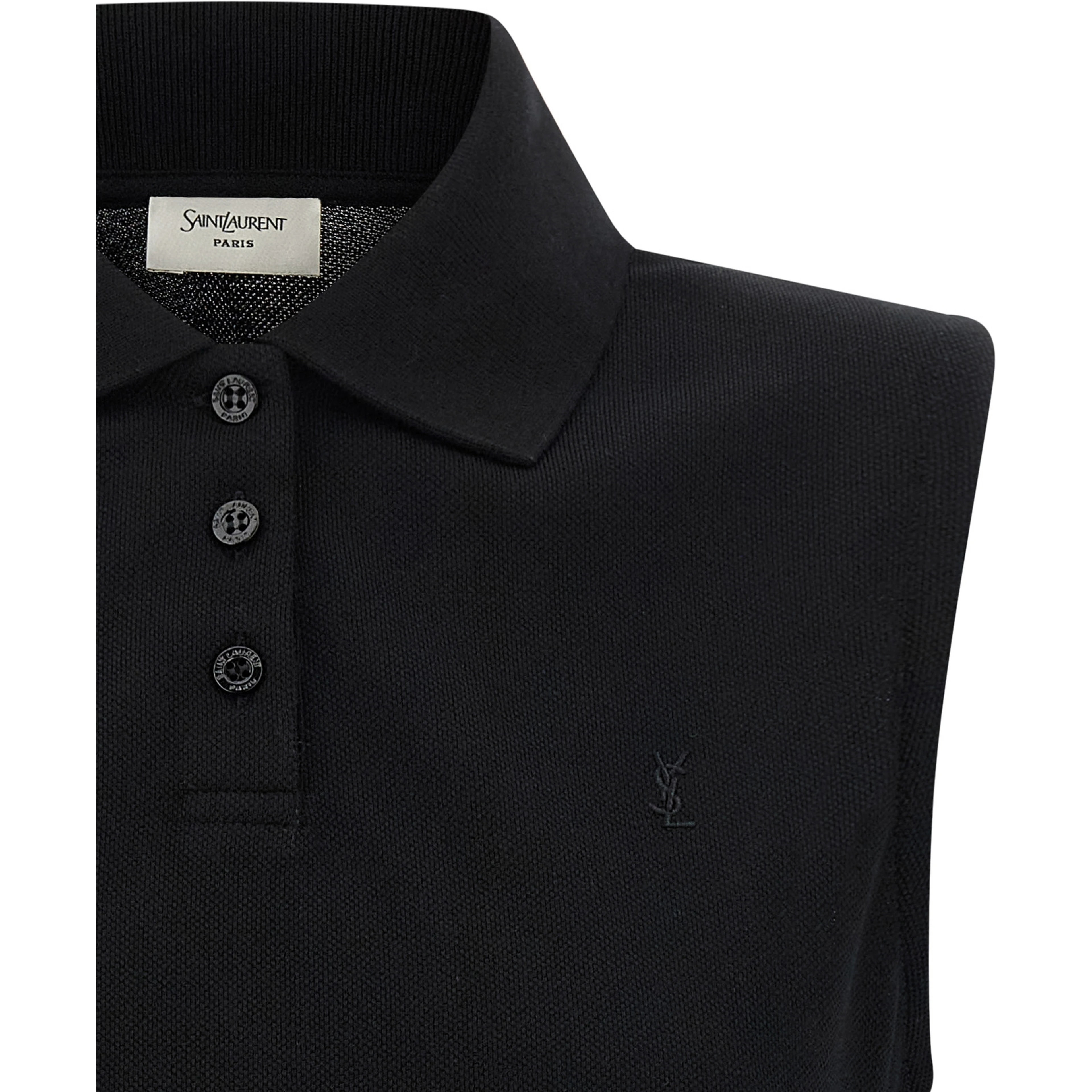 Black Cotton Polo Shirt