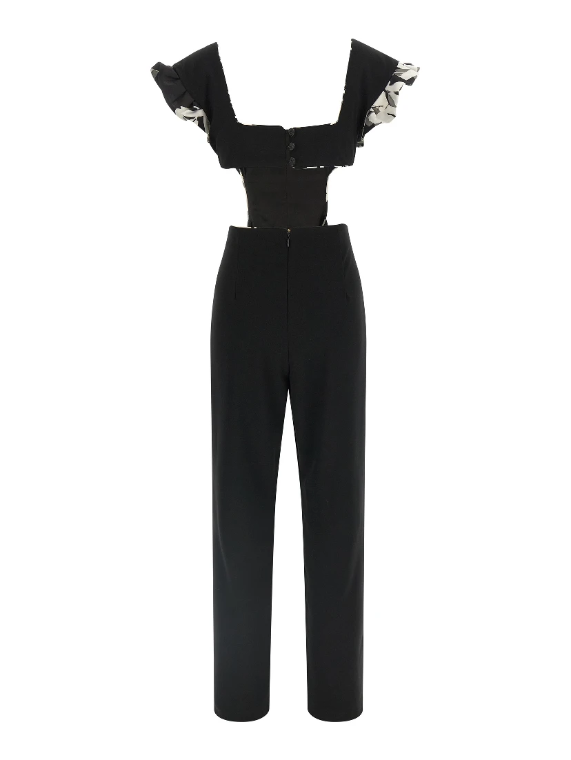 Black Polyester Jumpsuit