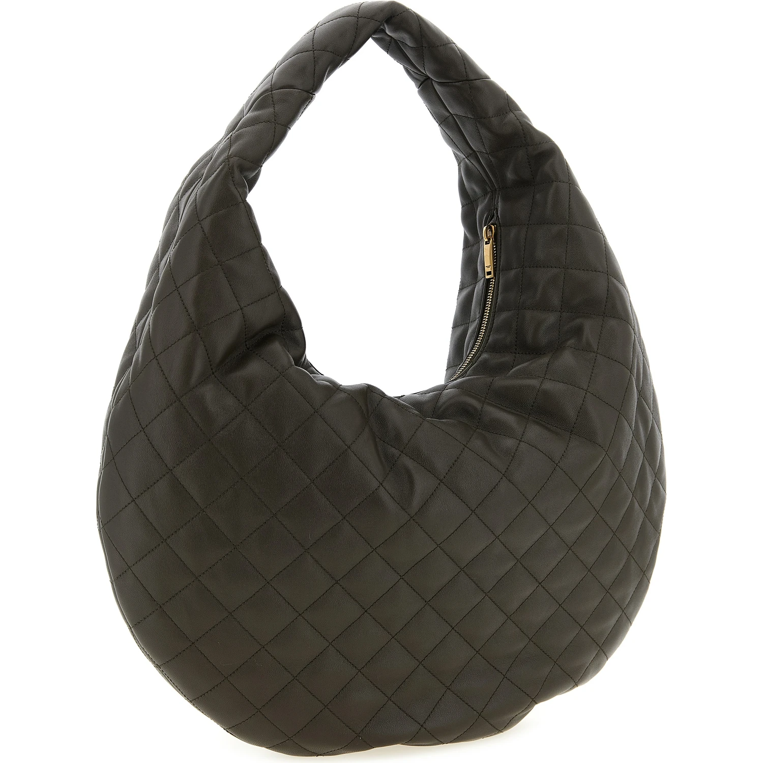 Brown Lamb Leather Shoulder Bag