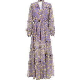 Purple Recycled Polyester Long Dress