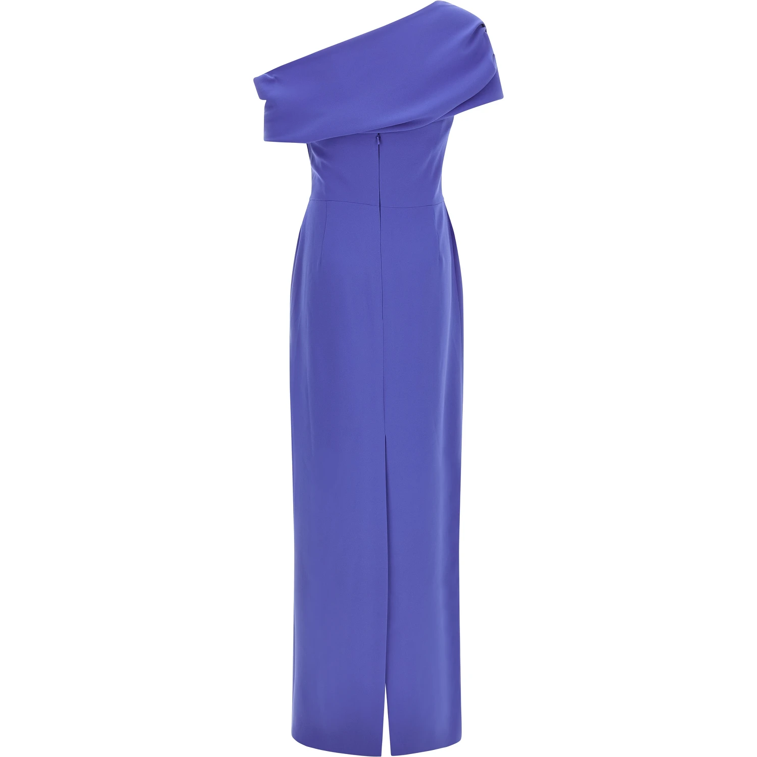 Blue Polyester Long Dress