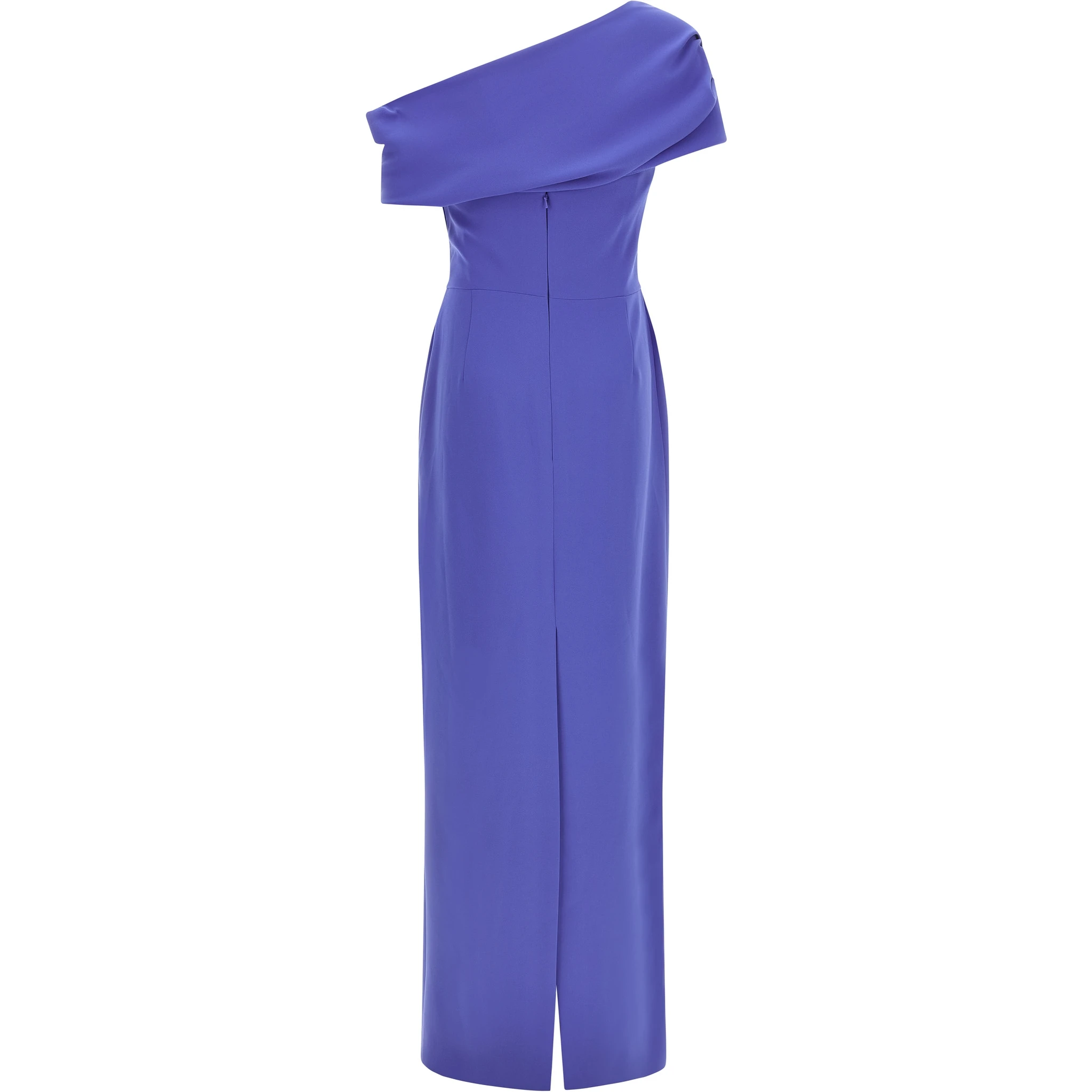 Blue Polyester Long Dress