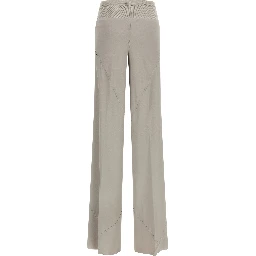 Gray Acetate Flared Pants