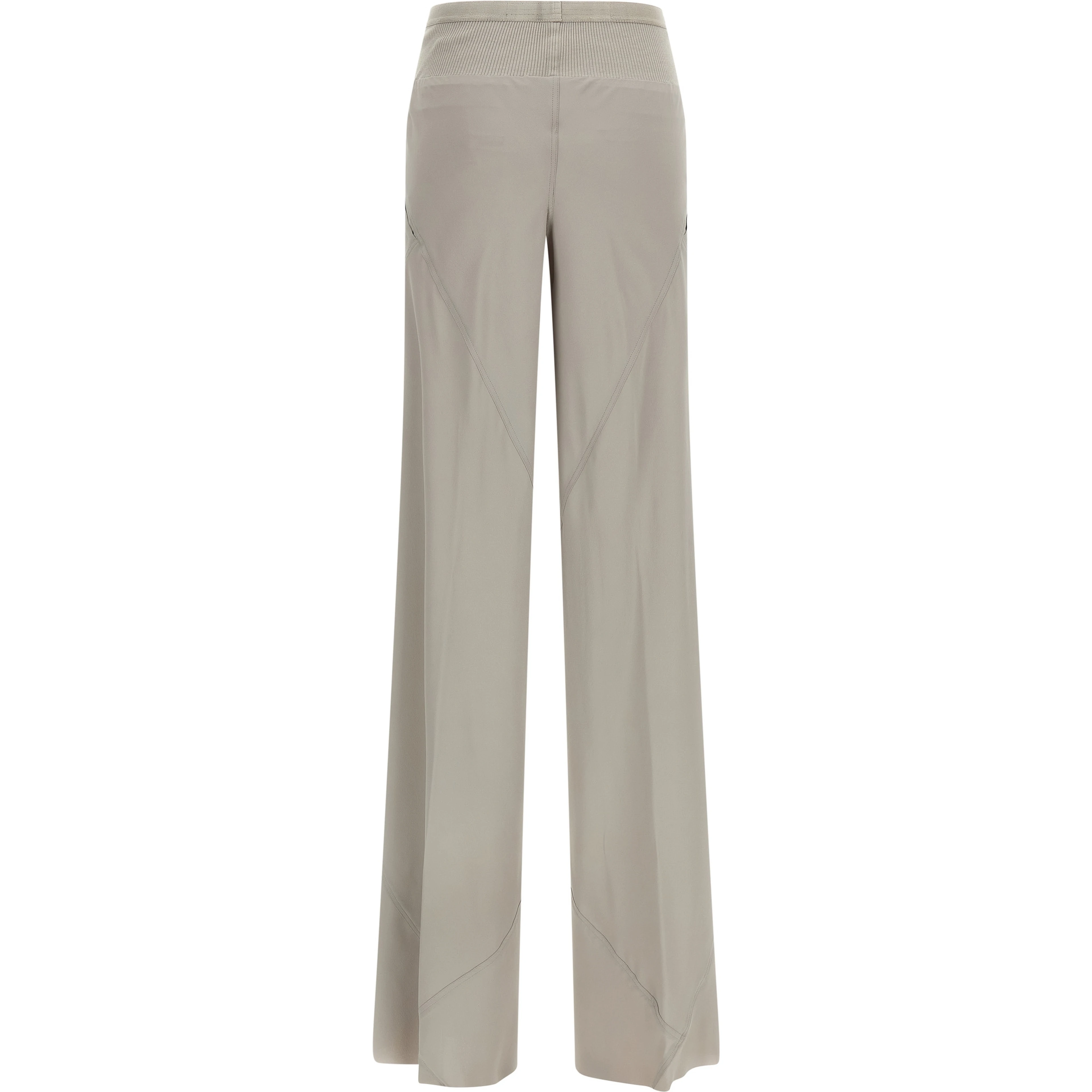 Gray Acetate Flared Pants