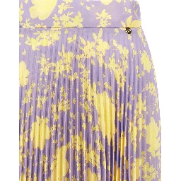 Purple Recycled Polyester Midi Skirt