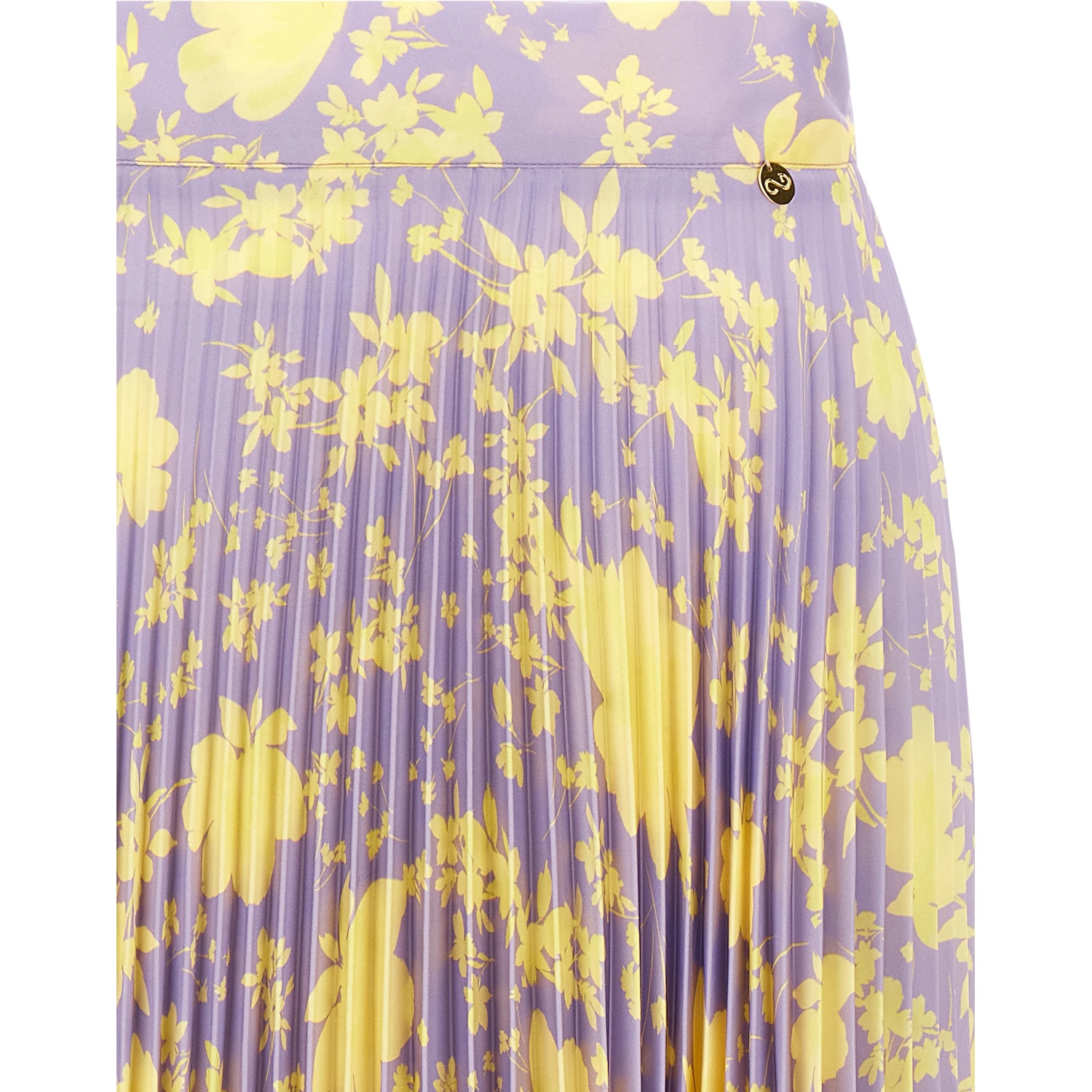 Purple Recycled Polyester Midi Skirt