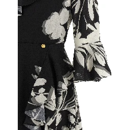 Bicolor Recycled Polyester Midi Dress