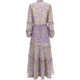 Purple Recycled Polyester Long Dress