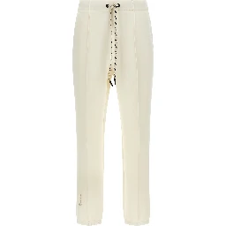 White Polyester Joggers (Workout Pants)