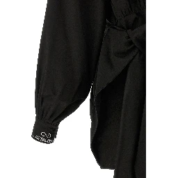 Black Polyester Short Dress