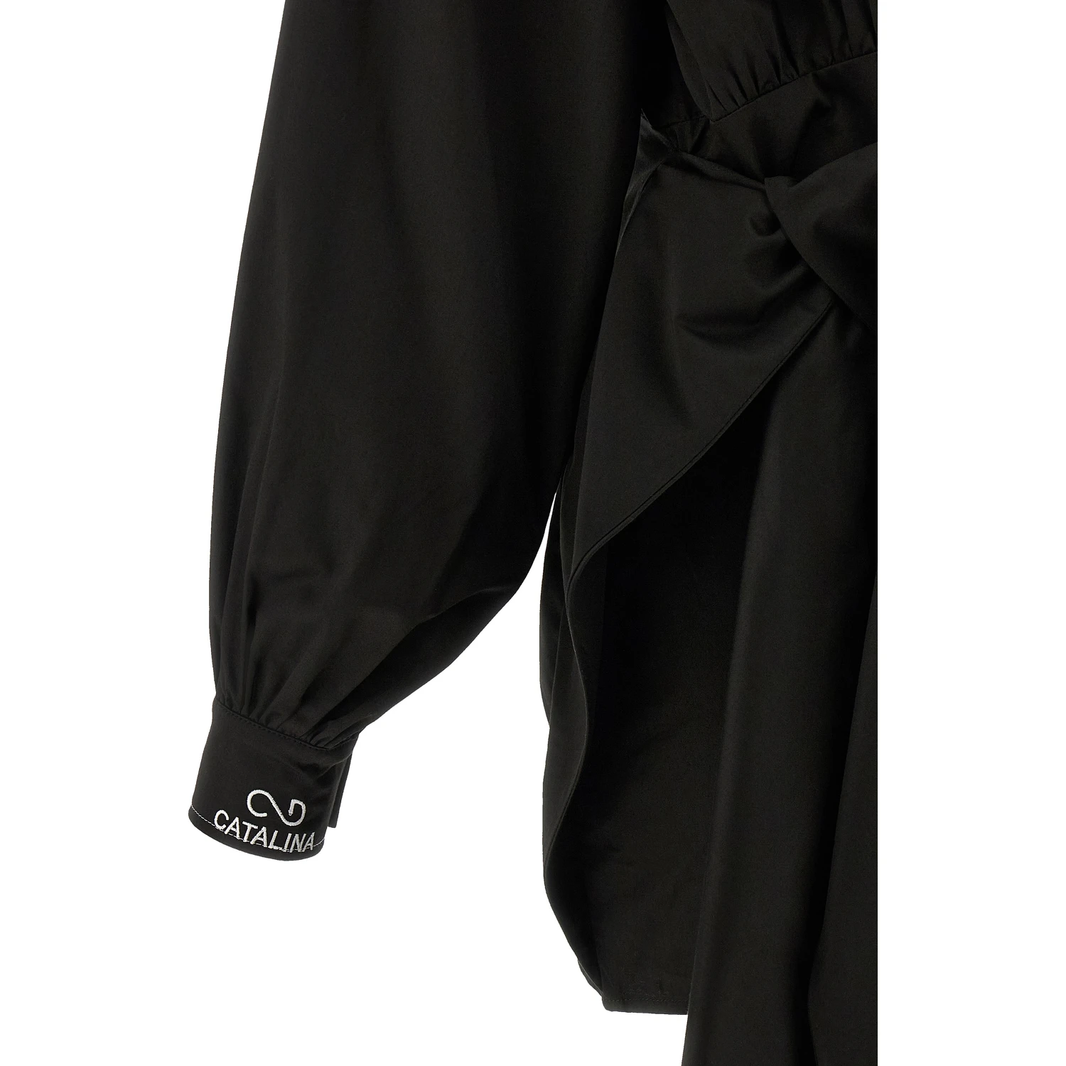 Black Polyester Short Dress