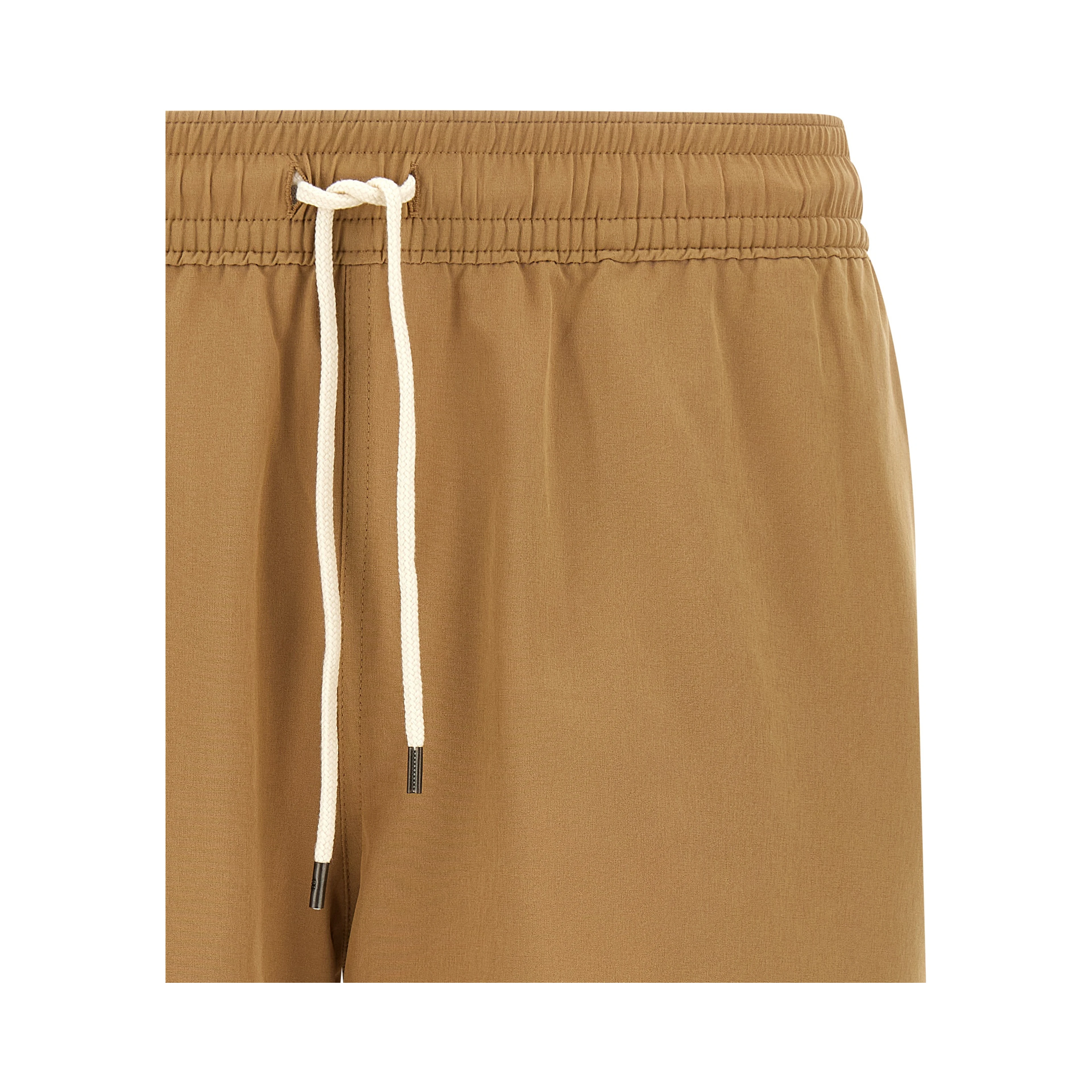 Beige Polyester Shorts
