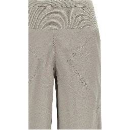 Gray Acetate Flared Pants