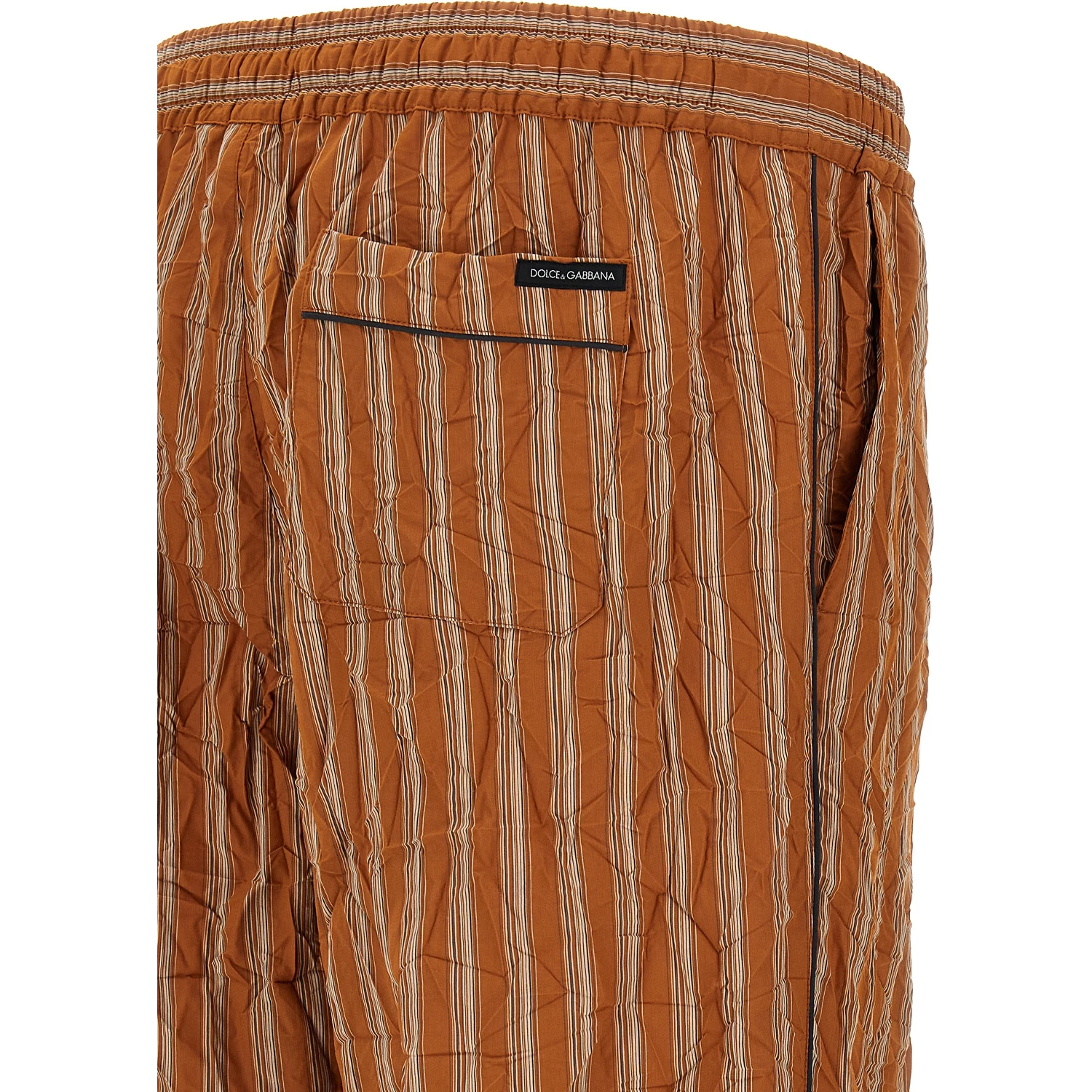Brown Viscose Casual Pants
