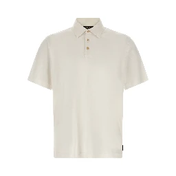 White Cotton Polo Shirt