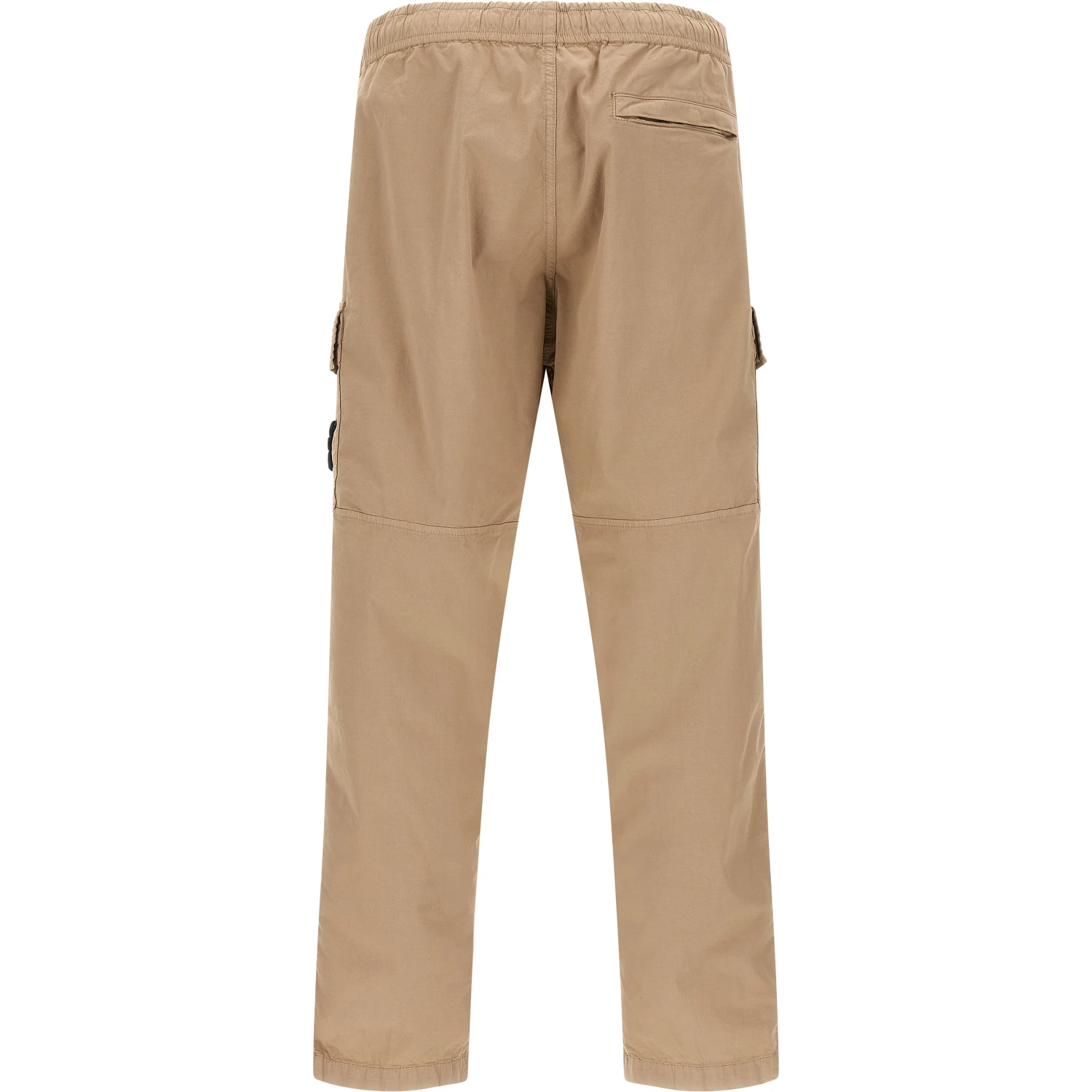 Beige Cotton Cargo Pants