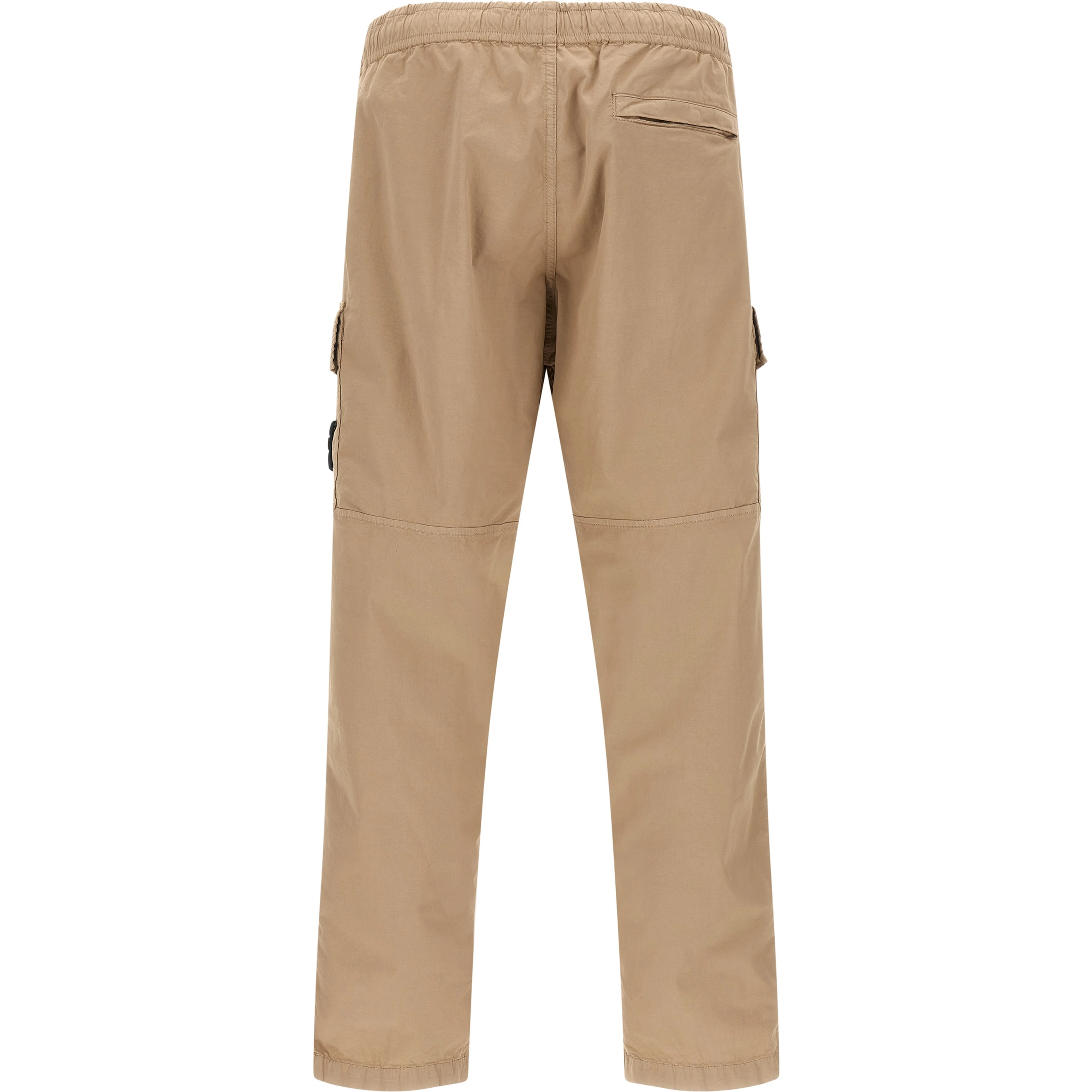 Beige Cotton Cargo Pants
