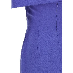 Blue Polyester Long Dress