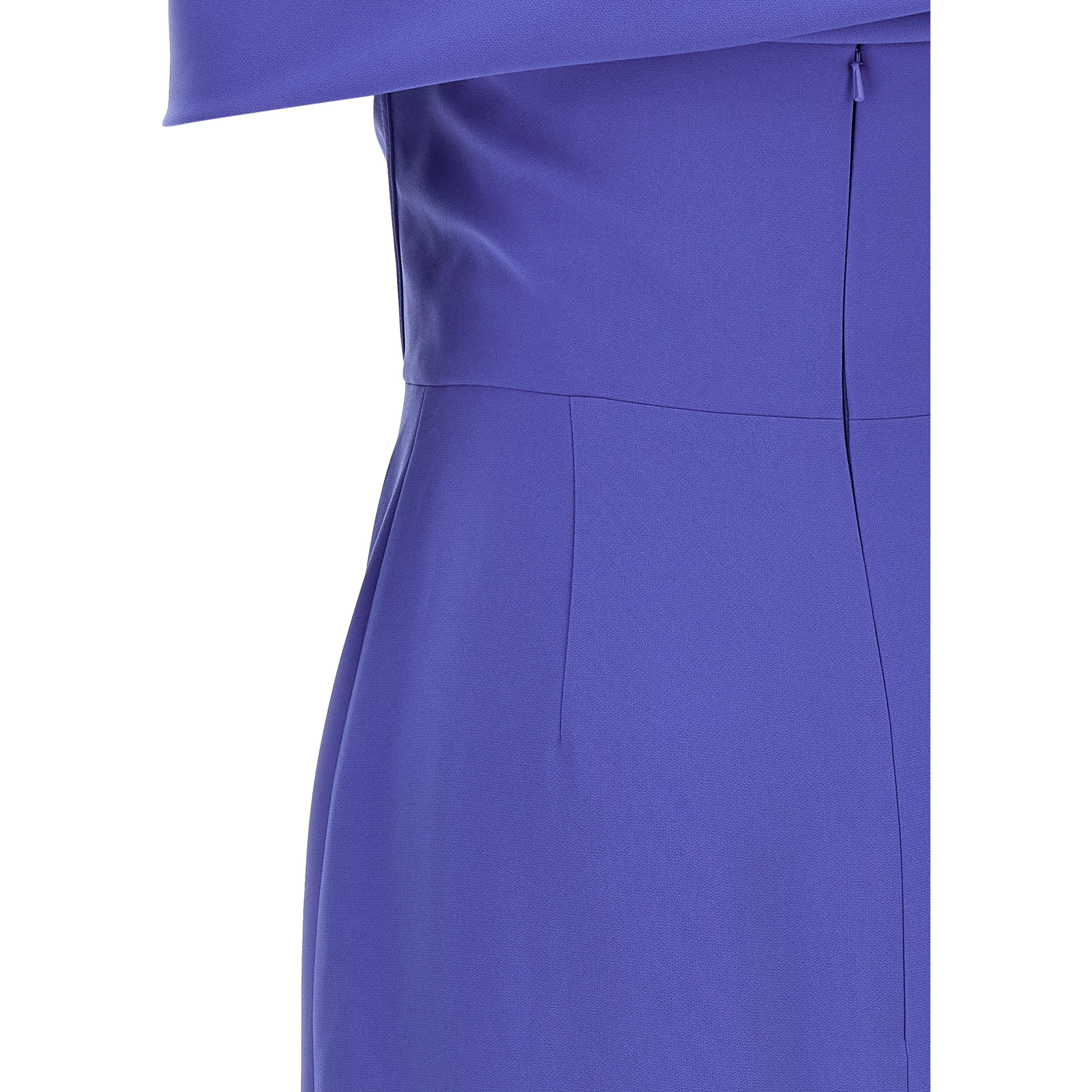 Blue Polyester Long Dress