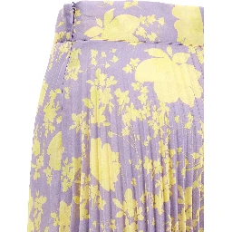 Purple Recycled Polyester Midi Skirt