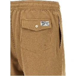 Beige Polyester Shorts