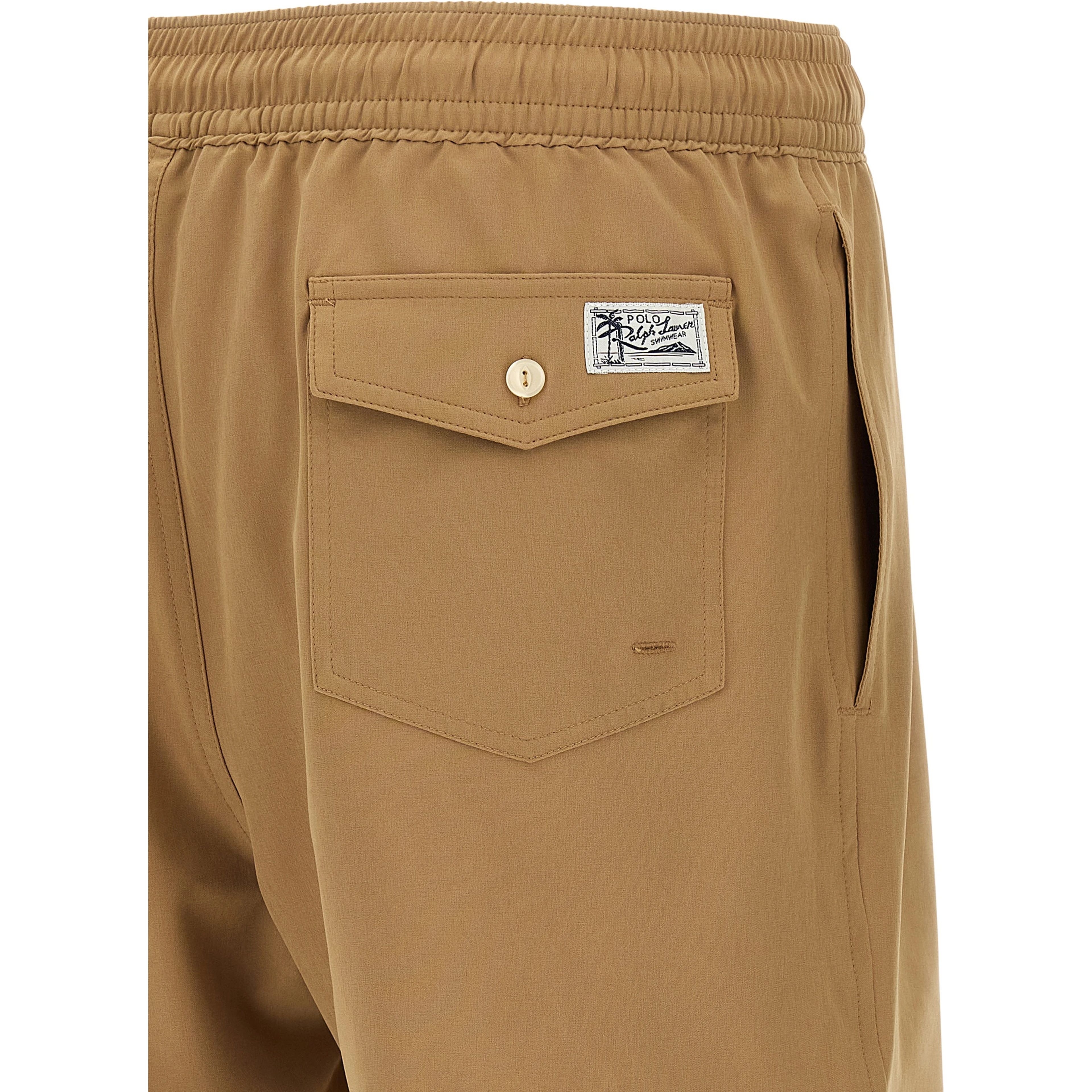 Beige Polyester Shorts