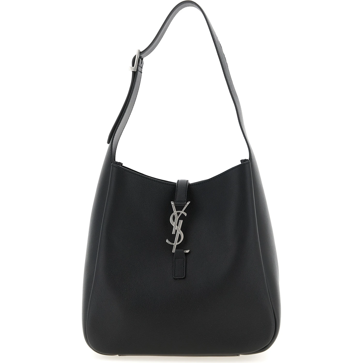 Black Calfskin Shoulder Bag