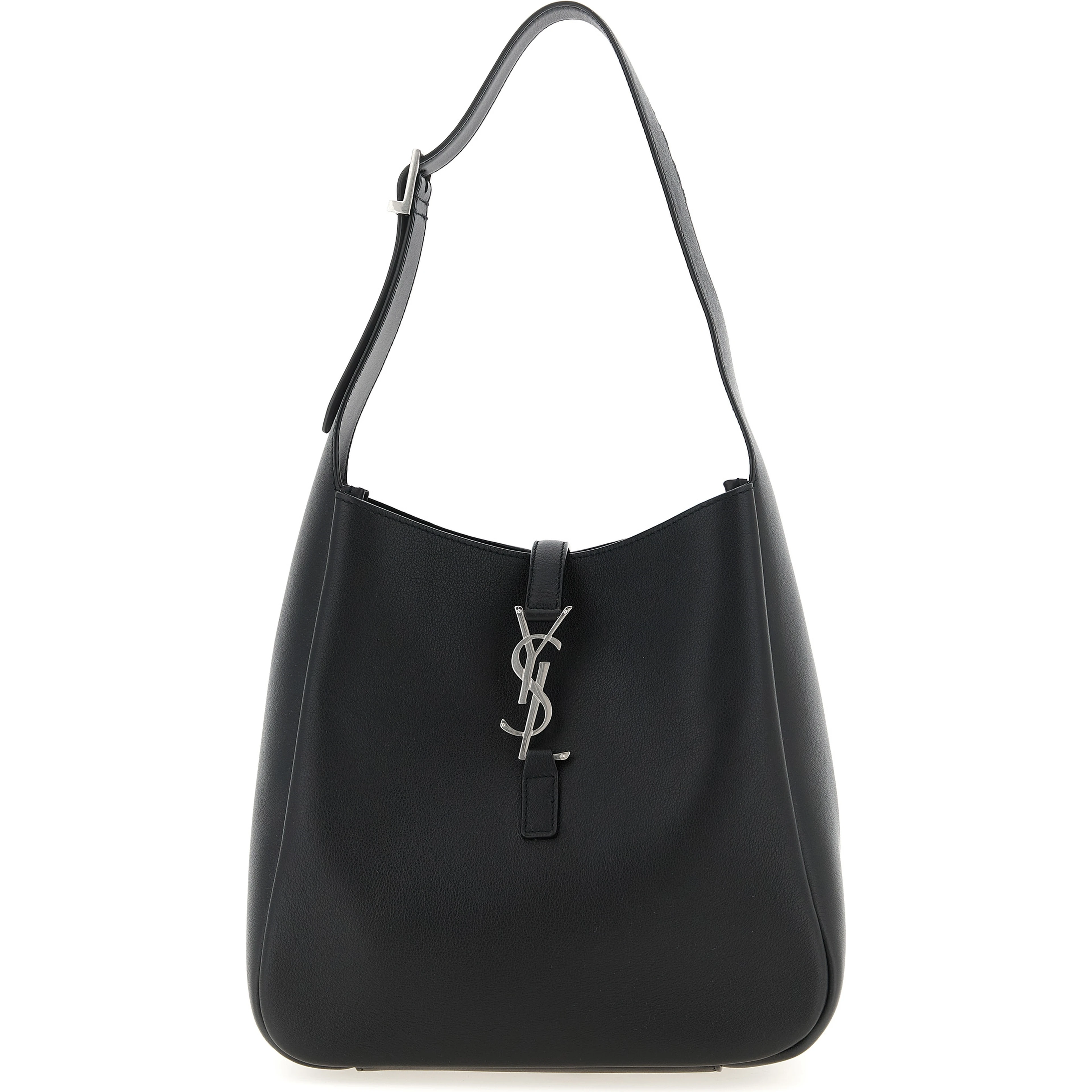 Black Calfskin Shoulder Bag