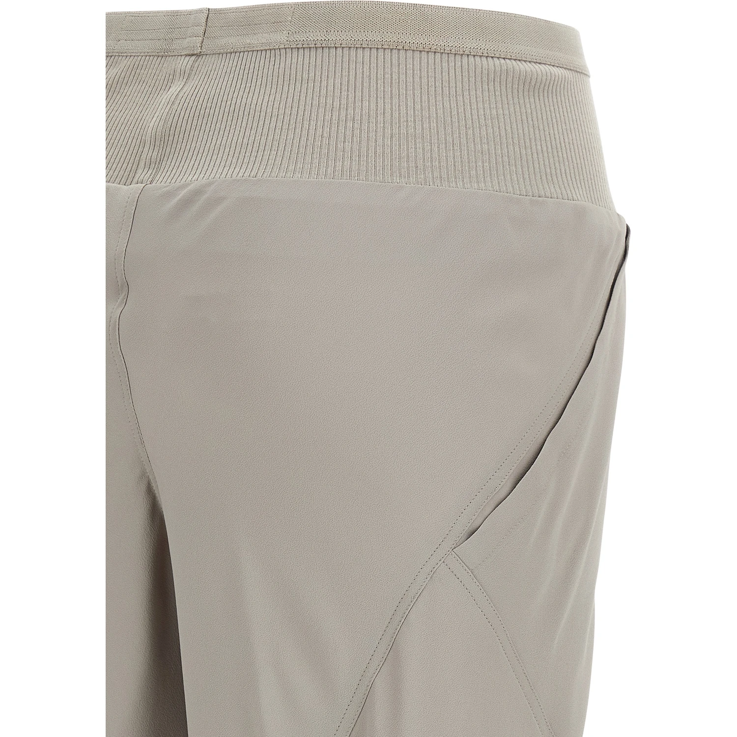 Gray Acetate Flared Pants