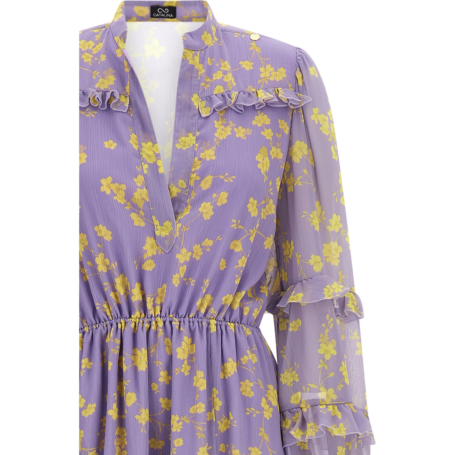 Purple Recycled Polyester Long Dress