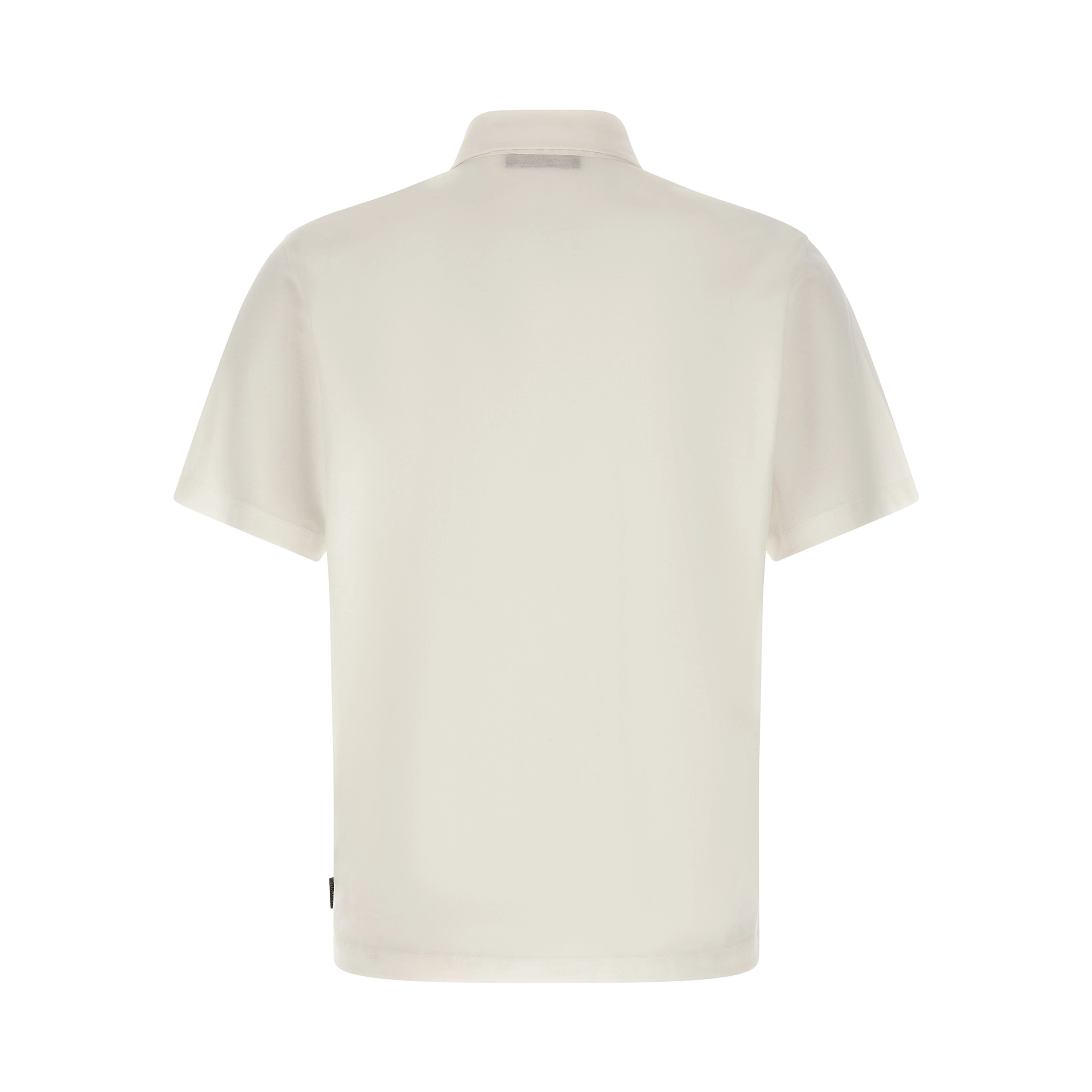 White Cotton Polo Shirt