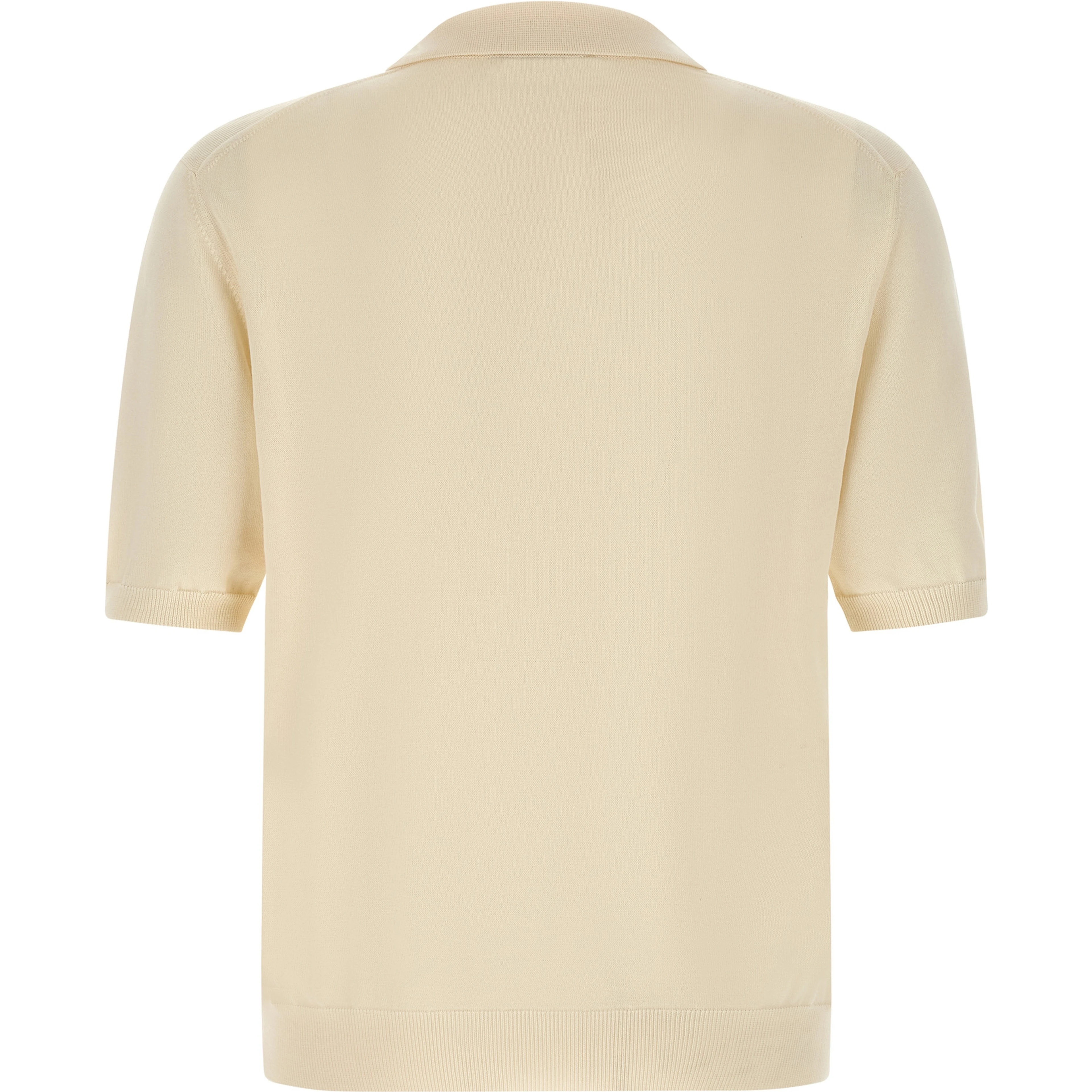 Beige Cotton Polo Shirt