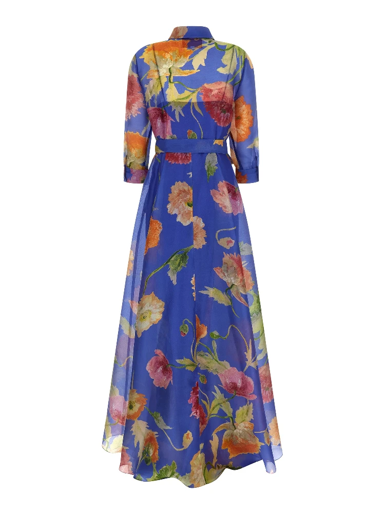 Blue Silk Long Dress alternative