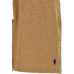 Beige Polyester Shorts