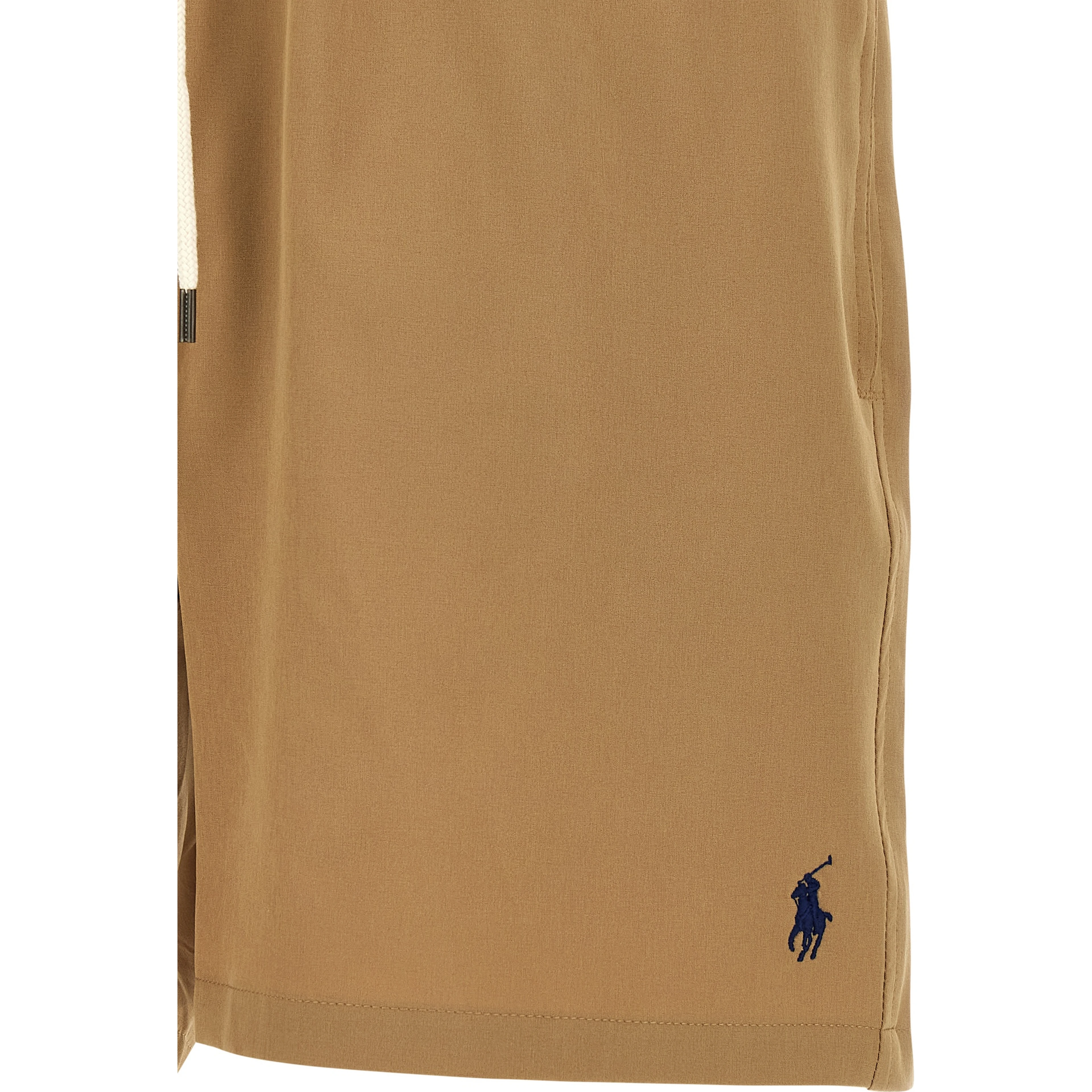 Beige Polyester Shorts