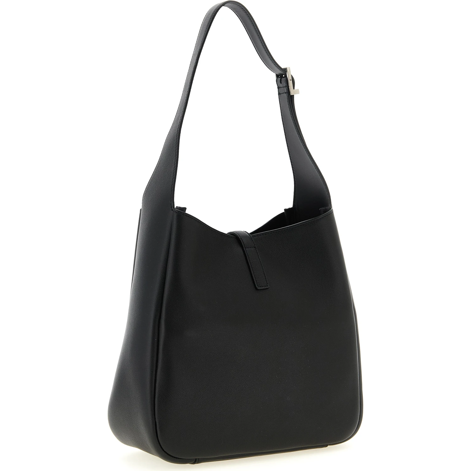 Black Calfskin Shoulder Bag