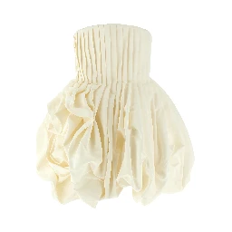 White Silk Short Dress