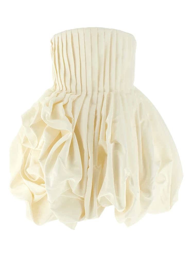 White Silk Short Dress