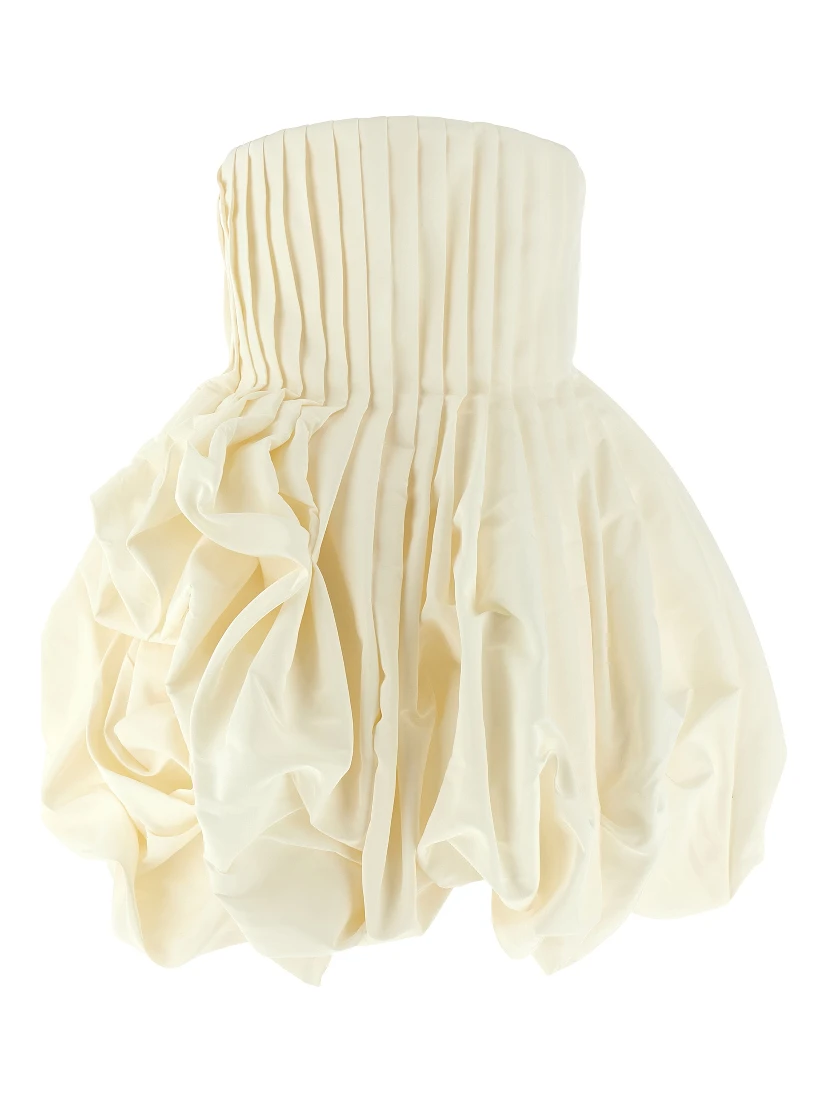 White Silk Short Dress